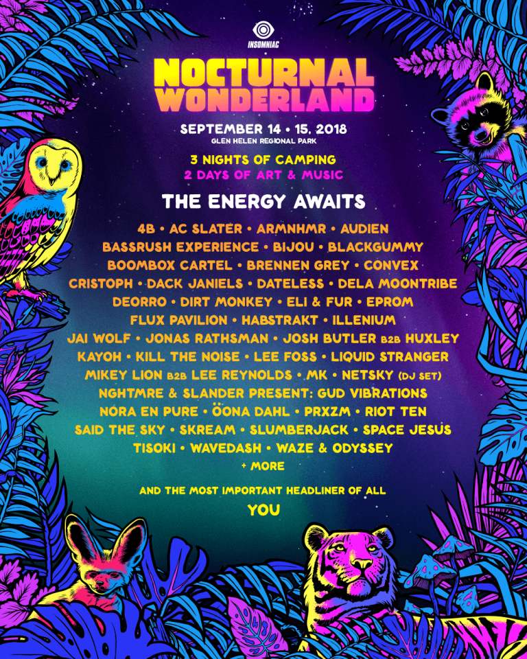 nocturnal wonderland set times 2015 nocturnal wonderland set times 2015